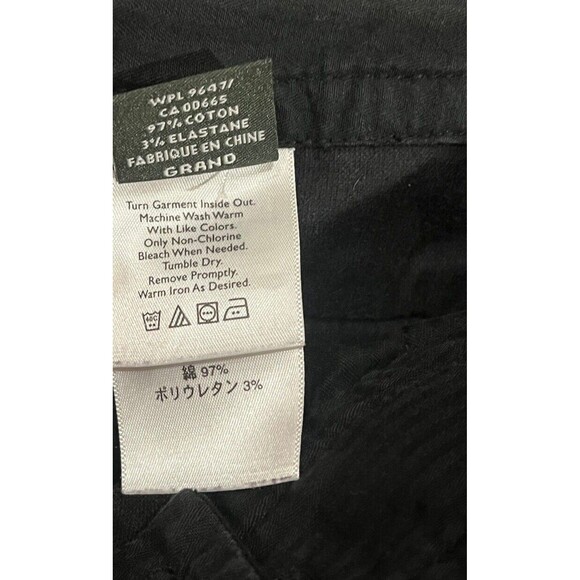 Eddie Bauer Pants Women’s 16 Tall 37x34 Velvet Black Stretch Soft Office Goth - Picture 6 of 10